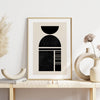 Mid Century Modern Black and Beige Neutral Wall Art