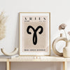 Printable Boho Aries Zodiac Wall Art