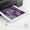 printable purple leaf print