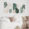 green and beige wall art