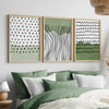 sage green modern abstract wall art