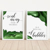 Green Agate Bathroom Wall Art Set