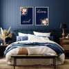 sweet dreams blue and pink bedroom wall art