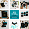 30th birthday teal and gold birthday decorations bundle