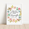 The Joy of the Lord is My Strength Christian Printable Art