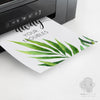 green printable tropical print